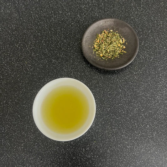深蒸し煎茶と和漢とレモン